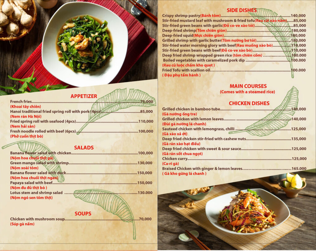 Metti Menu Our Menu - MẸT Vietnamese restaurant & Vegetarian Food